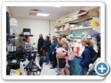 Explaining the electron microscope in Keith Lidkes lab