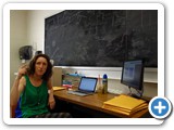 Grad student Sophia Cockrell conducts spectrum analyses of low frequency radio astronomy (Taylor)