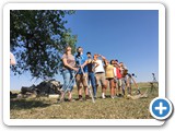 UNM Professors Jayce and Jess Dowell, Greg Taylor, and Helene and John Dickel in Fort Laramie, Wyoming. Photo courtesy Greg Taylor.