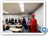 Graduating undergraduates, masters, and doctoral students at the reception prior to the convocation